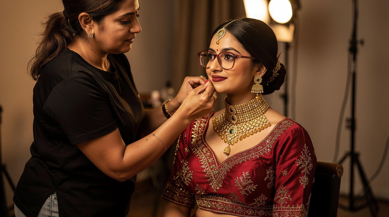 Bridal Makeup Tips for Glasses-Wearing Brides That Actually Work - Shivangi Verma Makeup Studio