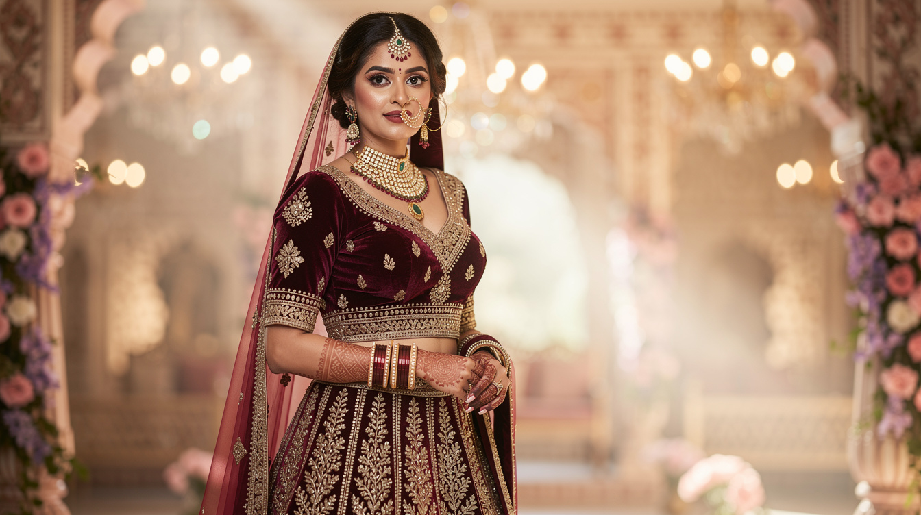 The Perfect Makeup Look for a Maroon Lehenga Bride - Shivangi Verma Makeup Studio