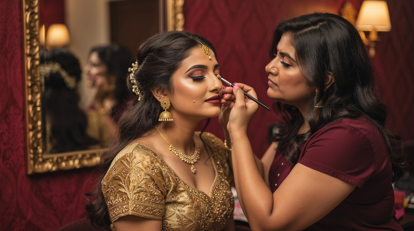 The Perfect Makeup Look for a Gold Lehenga Bride - Shivangi Verma Makeup Studio